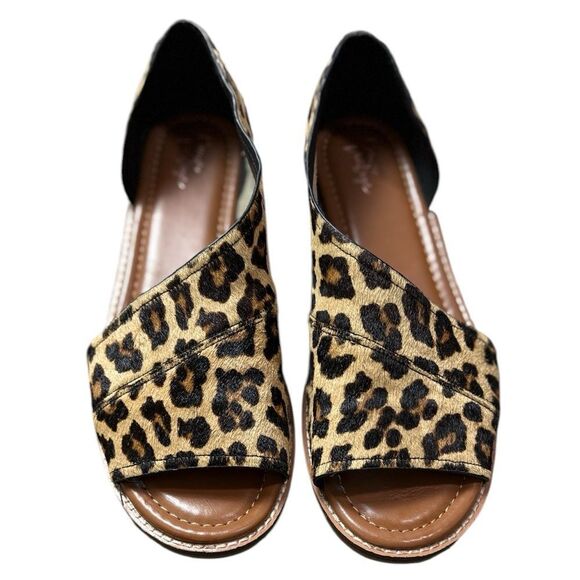 Crown Vintage Leopard Calf Hair Slide on Flats - Picture 1 of 6